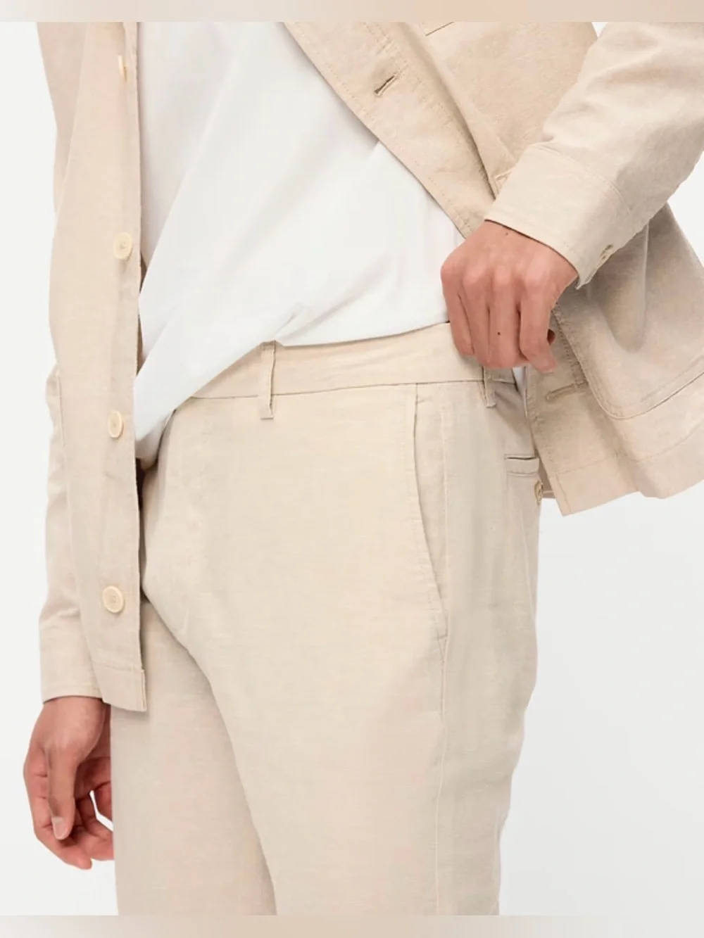OLD NAVY 90's Straight-Fit Linen-Blend Dress Pants 29x30